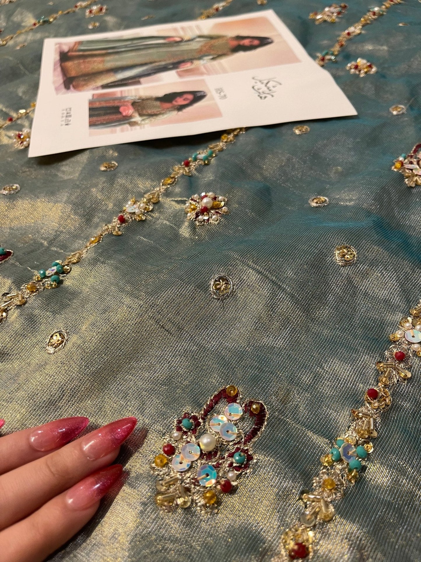 Haris Shakeel – Urooj Style, embroidery and fabric detail 8