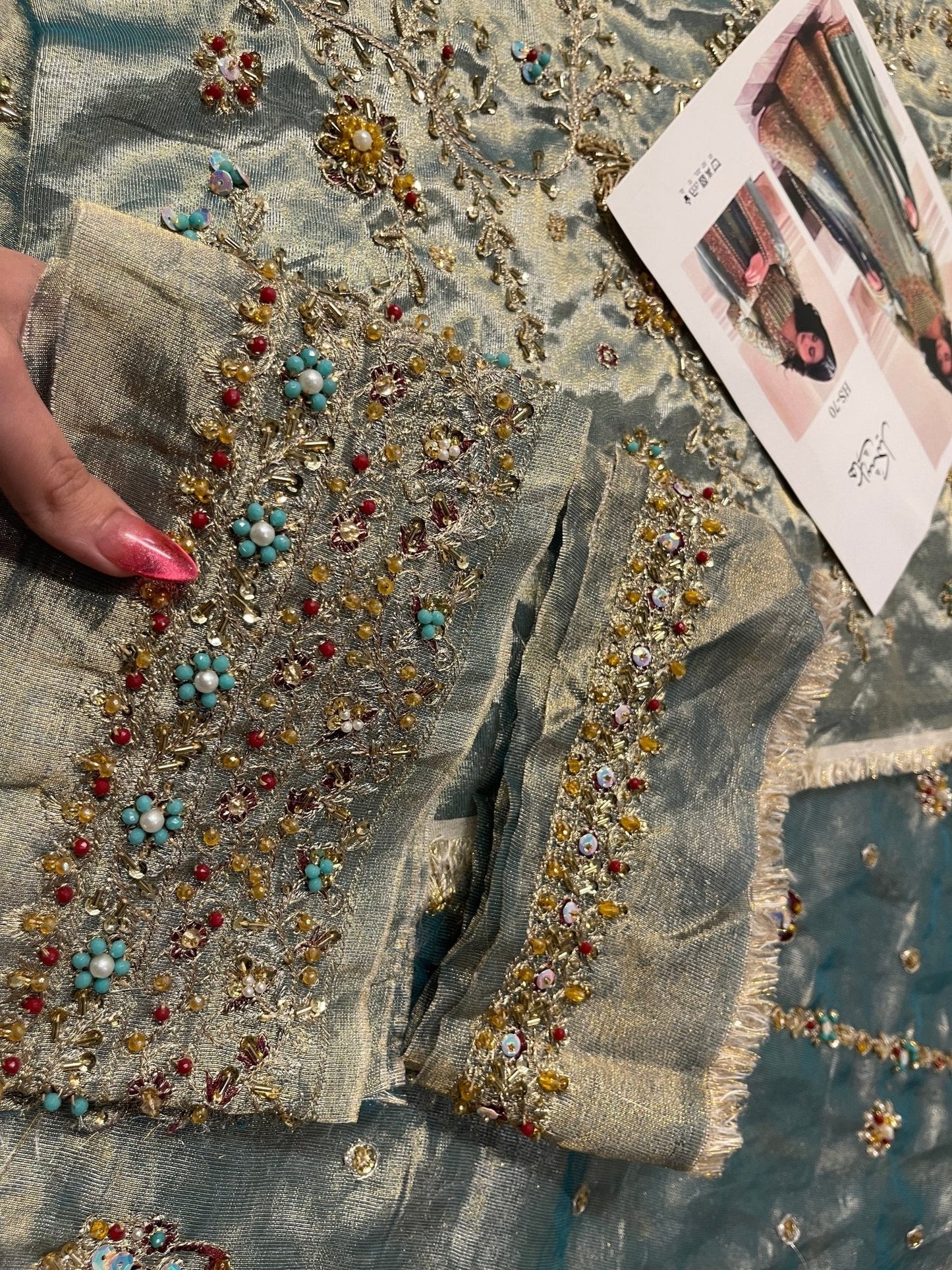 Haris Shakeel – Urooj Style, embroidery and fabric detail 12