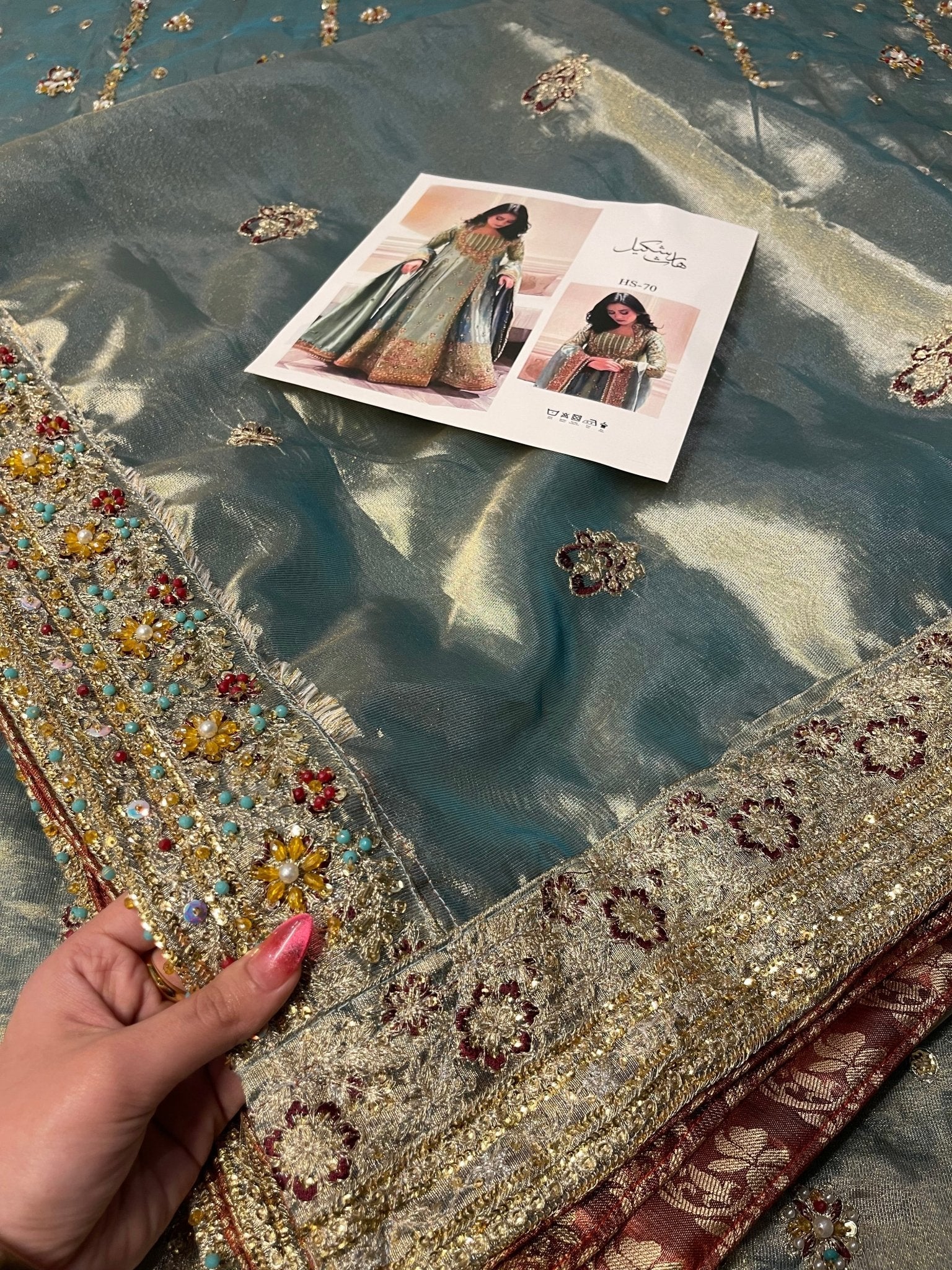 Haris Shakeel – Urooj Style, embroidery and fabric detail 13