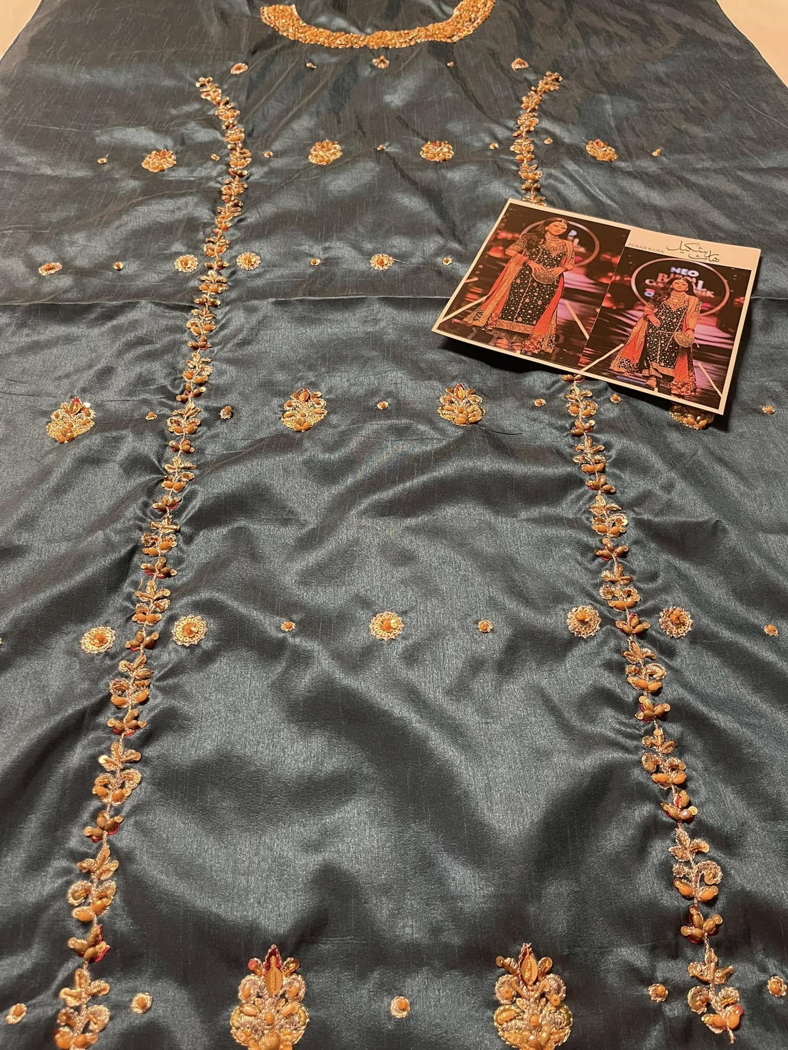 Haris Shakeel – Zubab Rana Style, fabric and embroidery detail 10