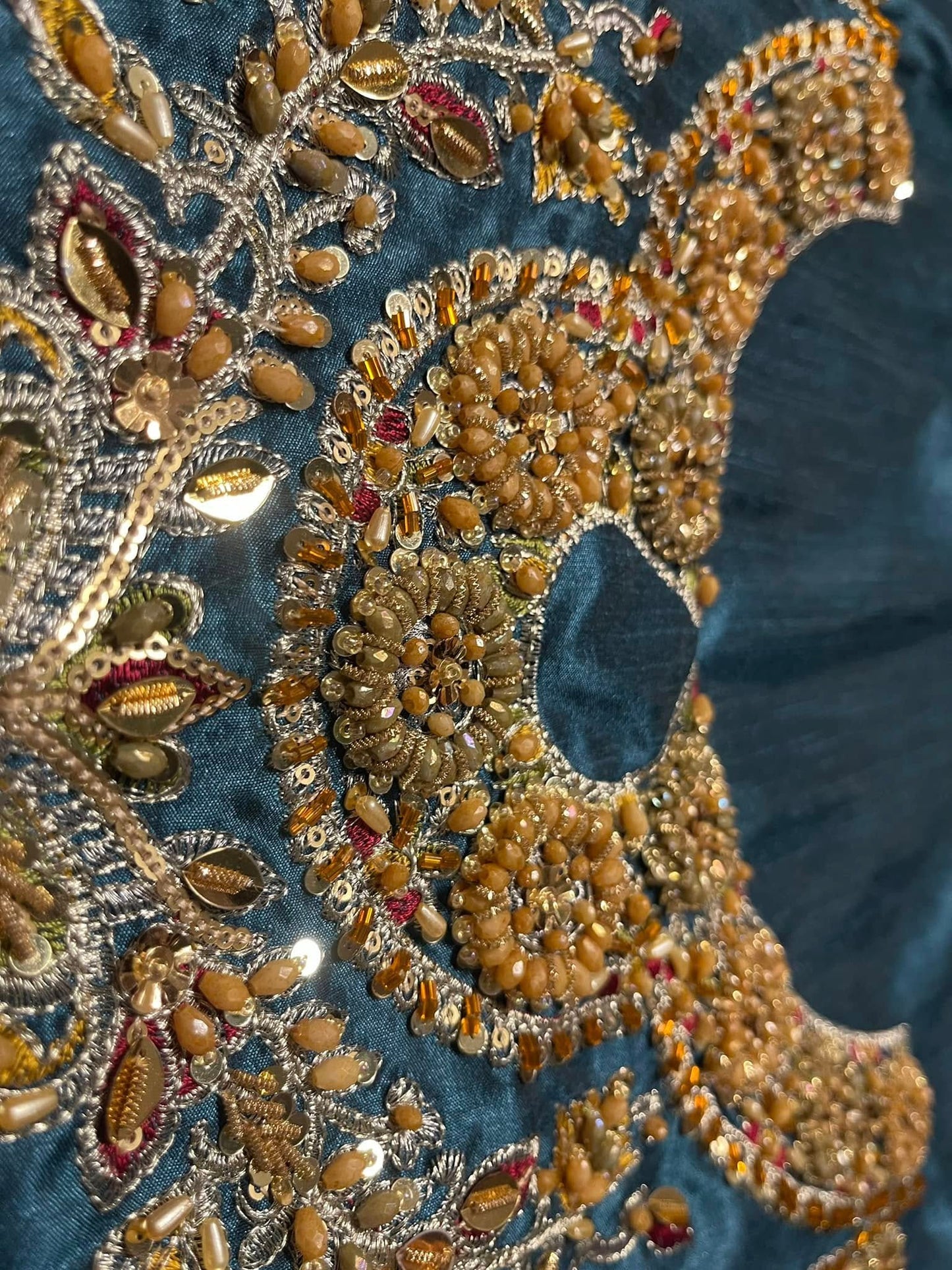 Haris Shakeel – Zubab Rana Style, fabric and embroidery detail 1