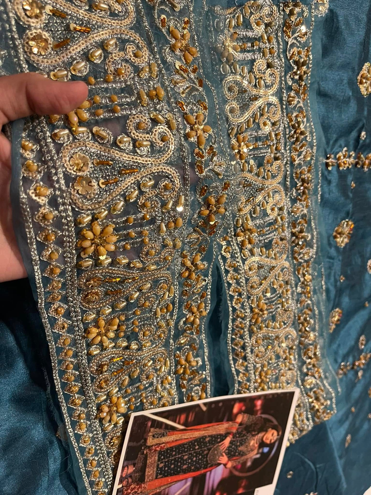 Haris Shakeel – Zubab Rana Style, fabric and embroidery detail 4