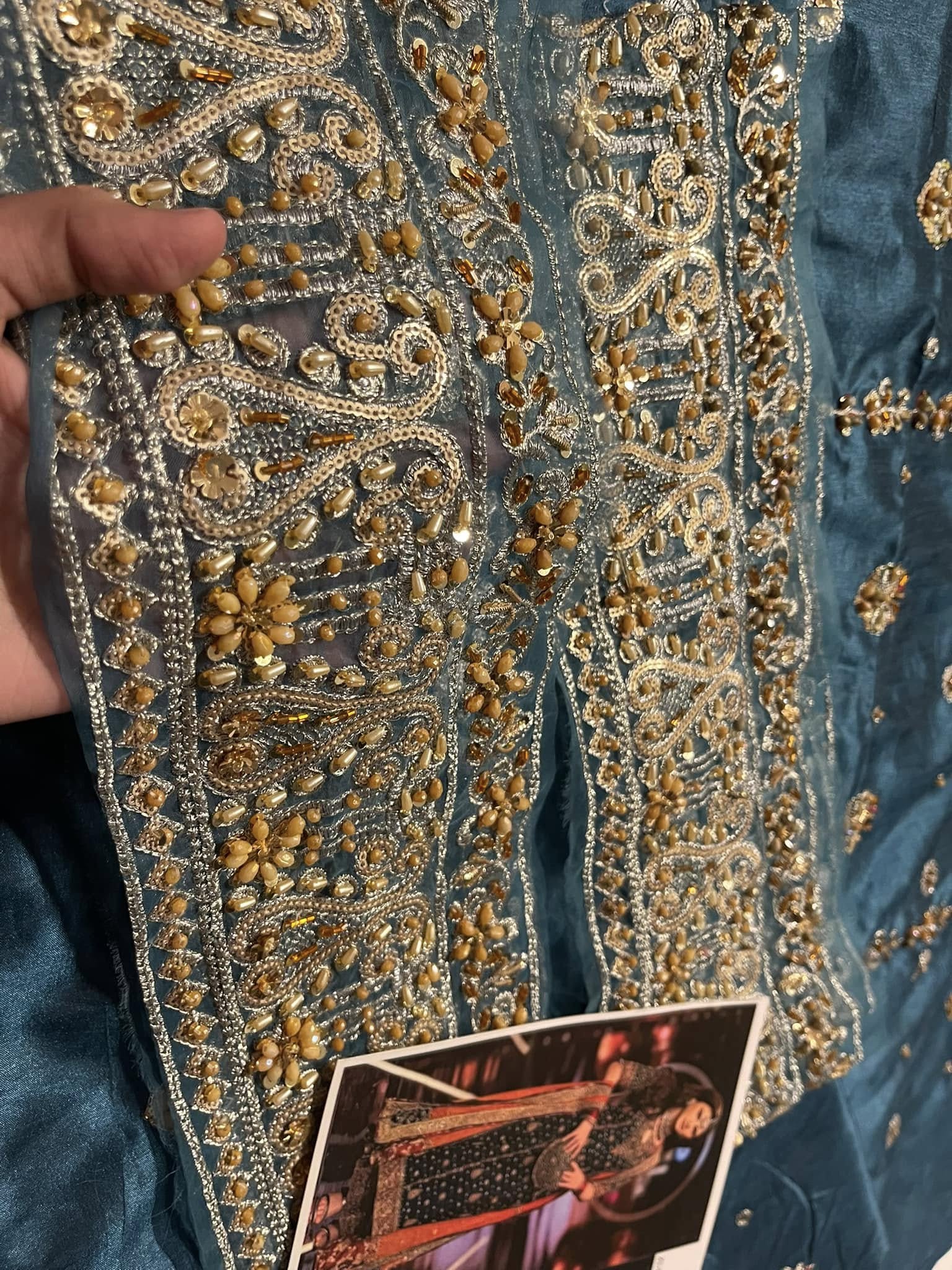 Haris Shakeel – Zubab Rana Style, fabric and embroidery detail 4