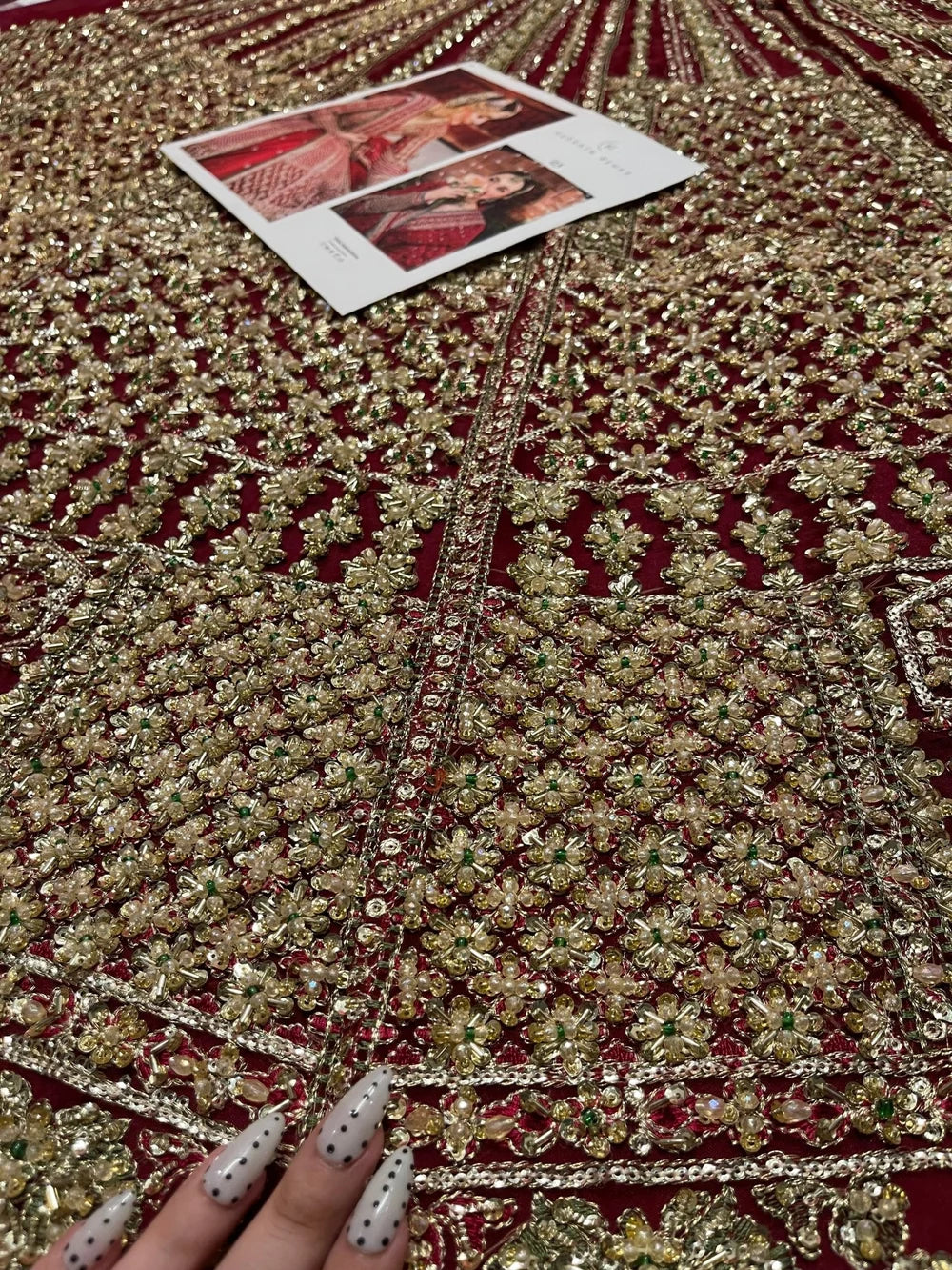 Hussain Rehar – Sarang Style, embroidered lehenga panel detail