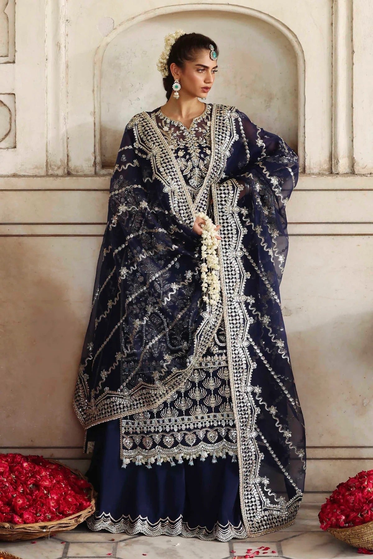Akbar Aslam Neelab Style — Mairaz Three-Piece Suit
