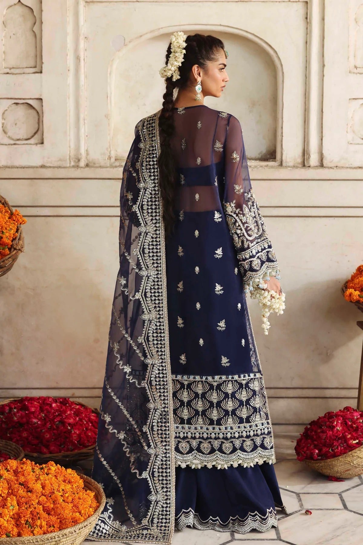Akbar Aslam Neelab Style — Mairaz Three-Piece Suit