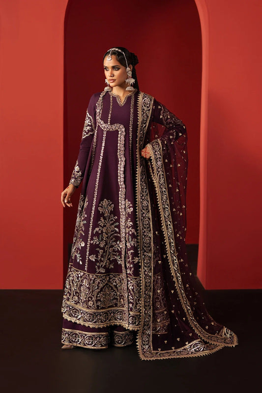 Afrozeh Samarqand Style — Mairaz Purple Three-Piece Suit