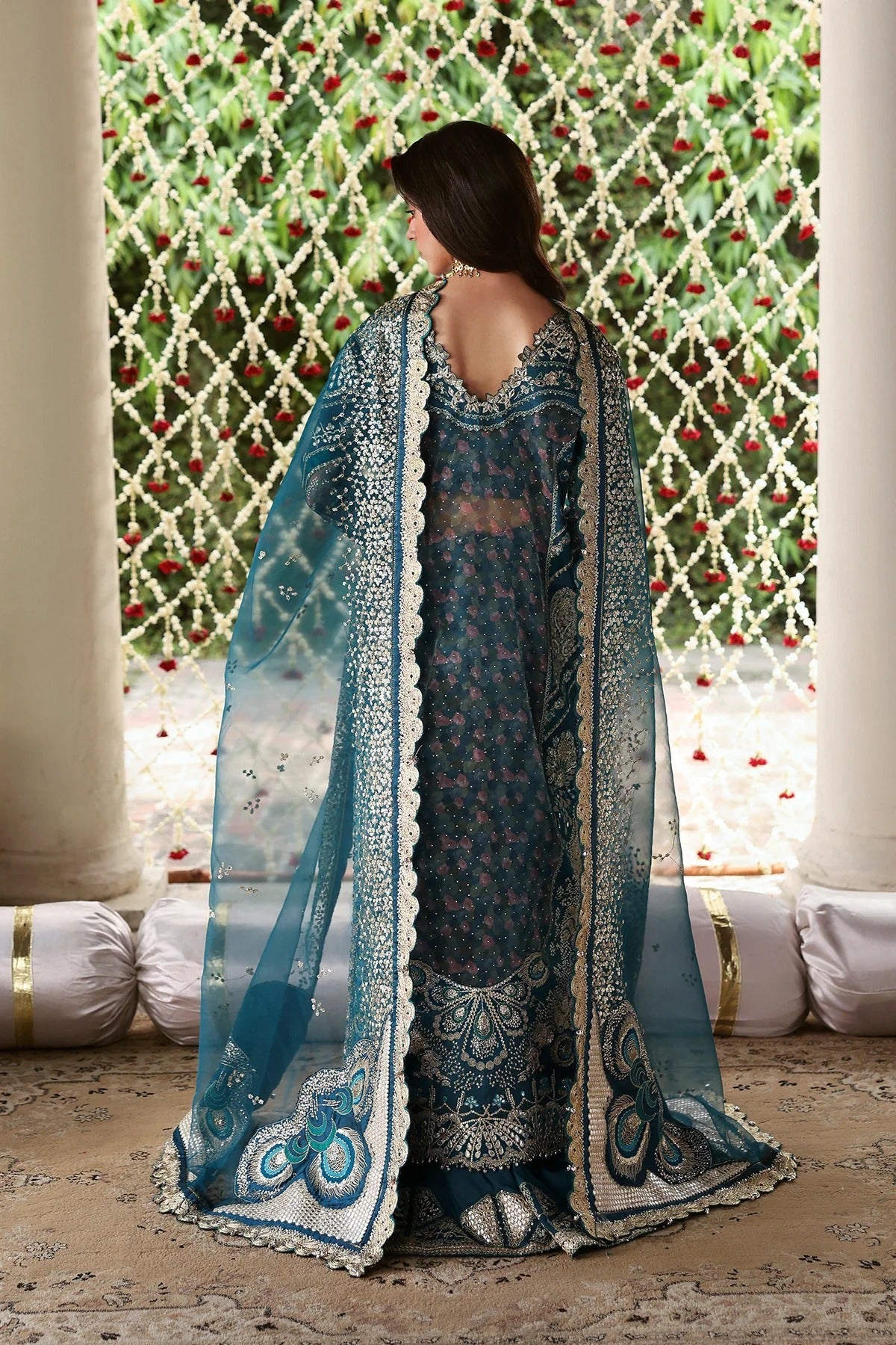 Afrozeh Sitara Style — Mairaz Purple & Rust Three-Piece Suit