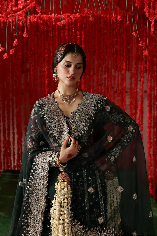 Afrozeh Shonglam Style — Mairaz Dark Green Three-Piece Suit