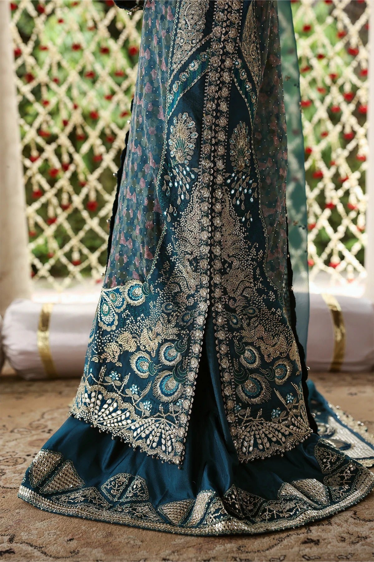 Afrozeh Sitara Style — Mairaz Purple & Rust Three-Piece Suit