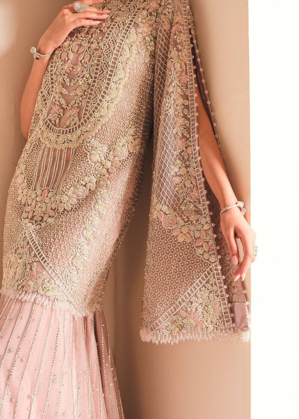 Saira Shakira Lush Style AC-83 lilac formal dress detail by MAIRAZ