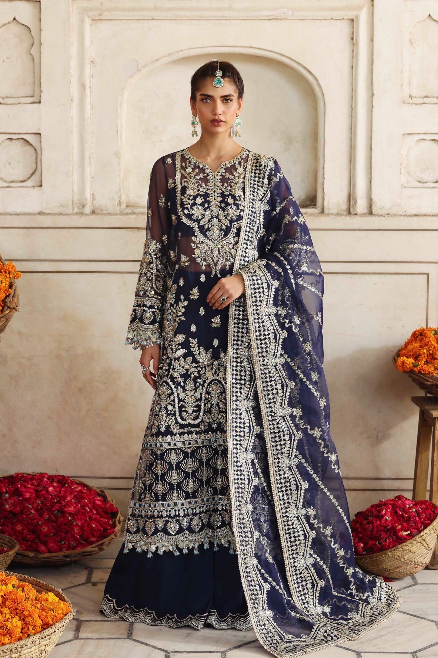 Akbar Aslam Neelab Style — Mairaz Three-Piece Suit