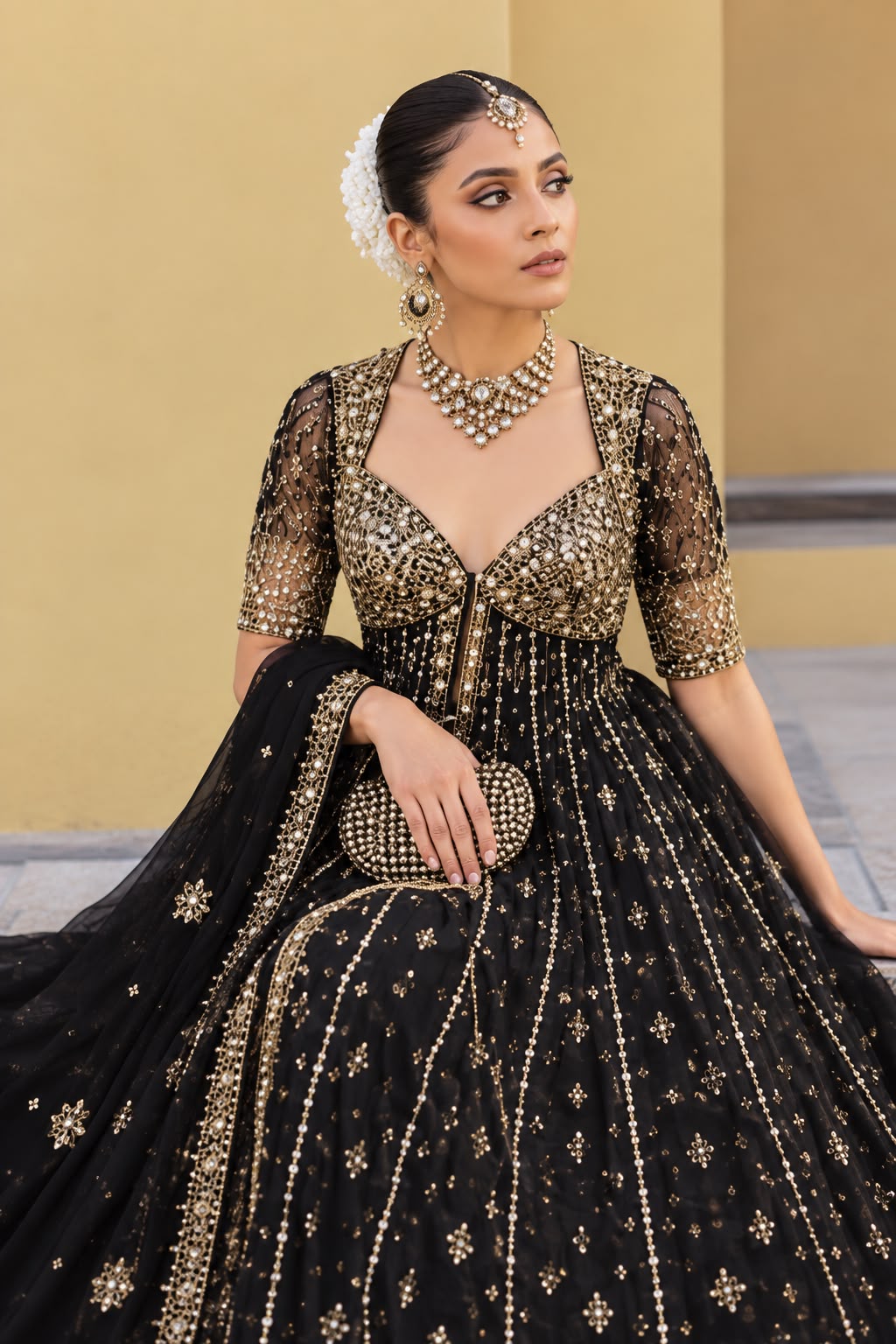 Haris Shakeel – Khansa Style (Black) — Mairaz reproduction, product view 2 of 2
