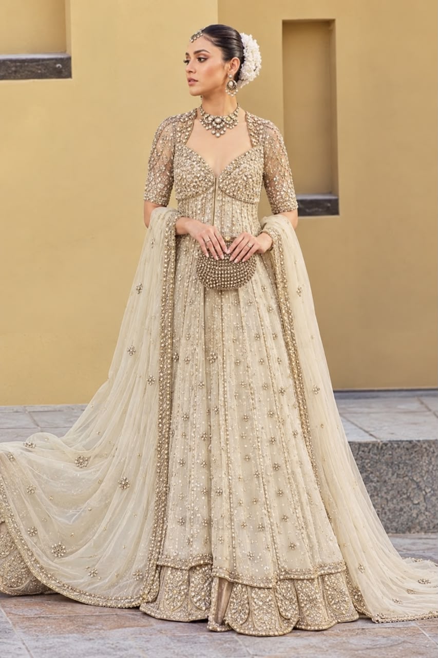 Haris Shakeel – Khansa Style (White) — Mairaz reproduction, product view 1 of 2