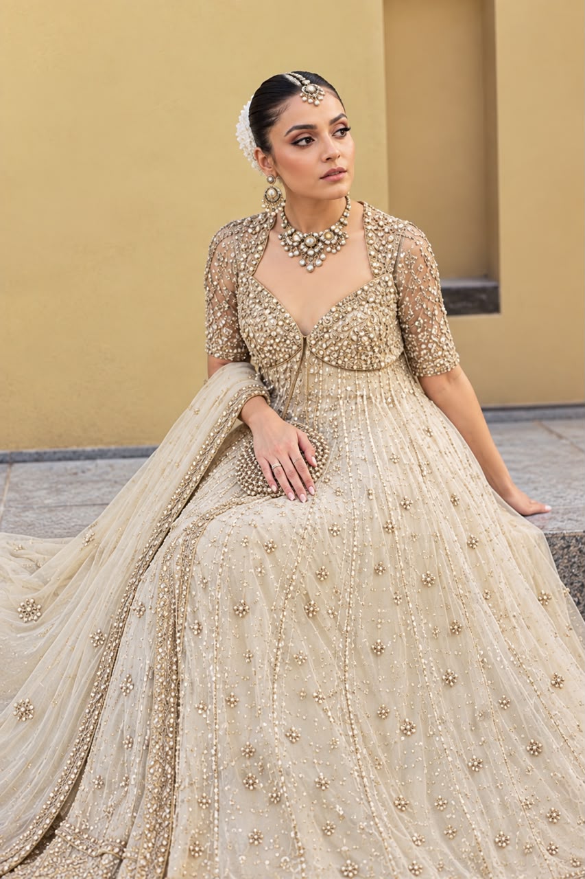 Haris Shakeel – Khansa Style (White) — Mairaz reproduction, product view 2 of 2