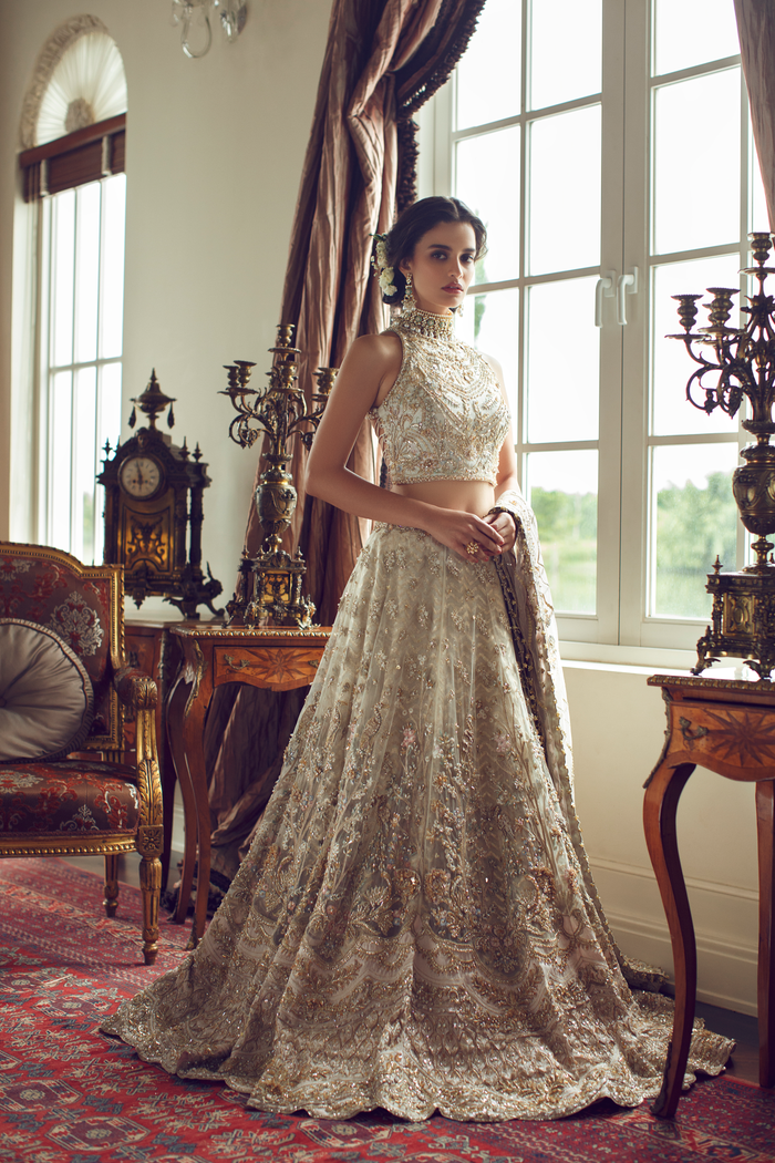 Suffuse Layla Style — Mairaz Ivory Lehenga Choli
