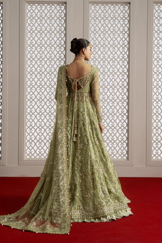 Theodora, made by MAIRAZ — light green pishwas, rear view