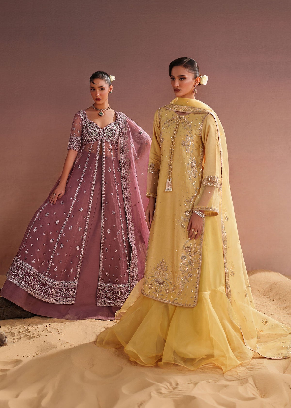 Amelie butter yellow sharara suit, reference outfit photograph 10 — Made by Mairaz reproduction