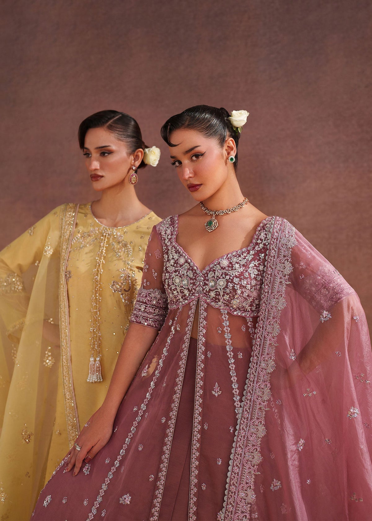 Amelie butter yellow sharara suit, reference outfit photograph 11 — Made by Mairaz reproduction