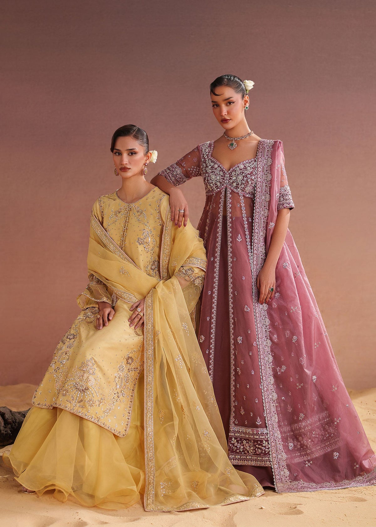 Amelie butter yellow sharara suit, reference outfit photograph 13 — Made by Mairaz reproduction