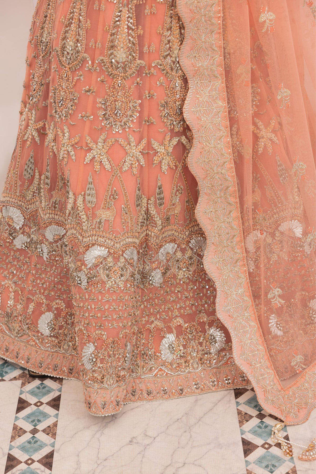 Arezou, made by MAIRAZ — embroidered hem detail, design reference