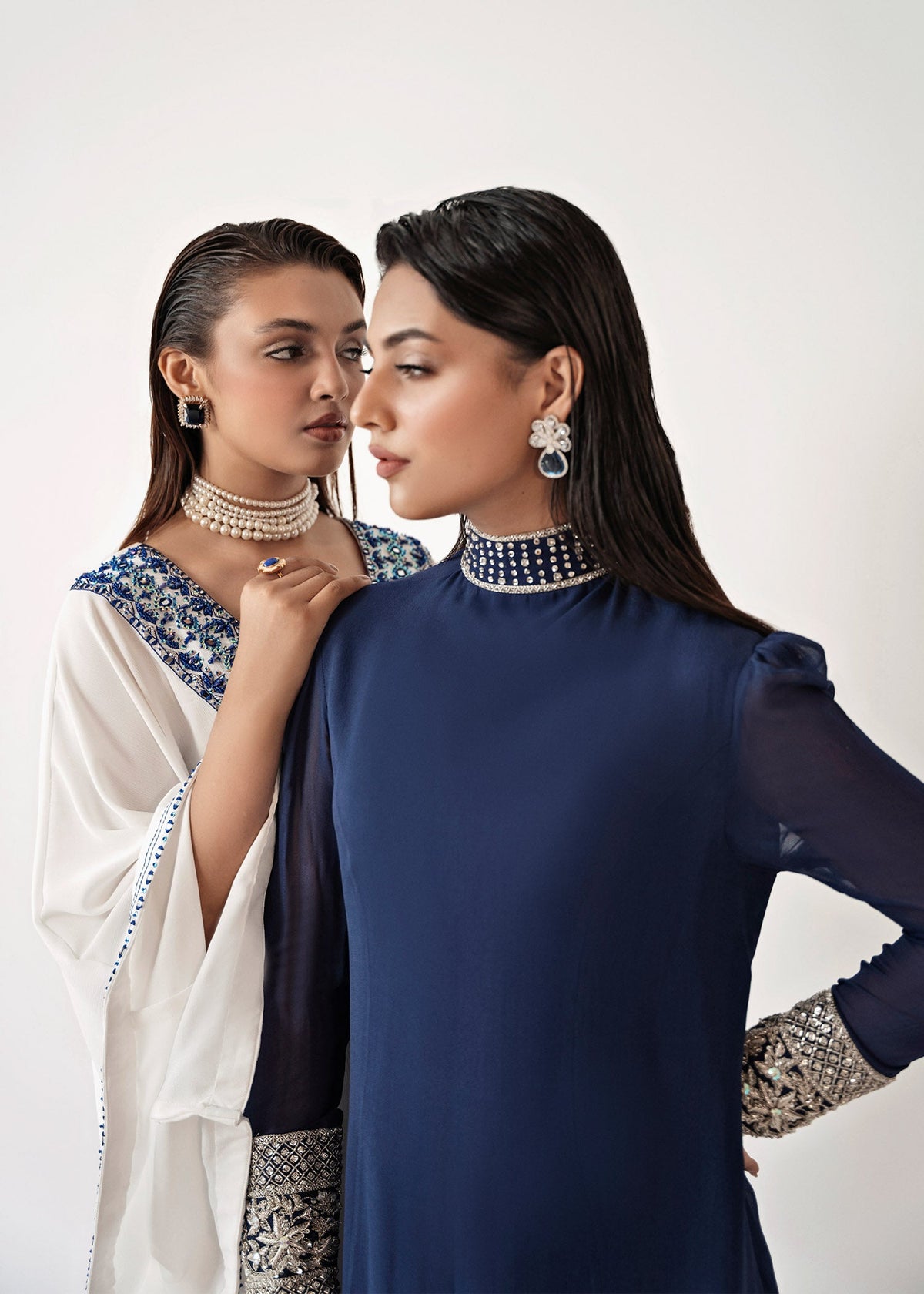 Azure blue kaftan, reference outfit photograph 3 — Made by Mairaz reproduction
