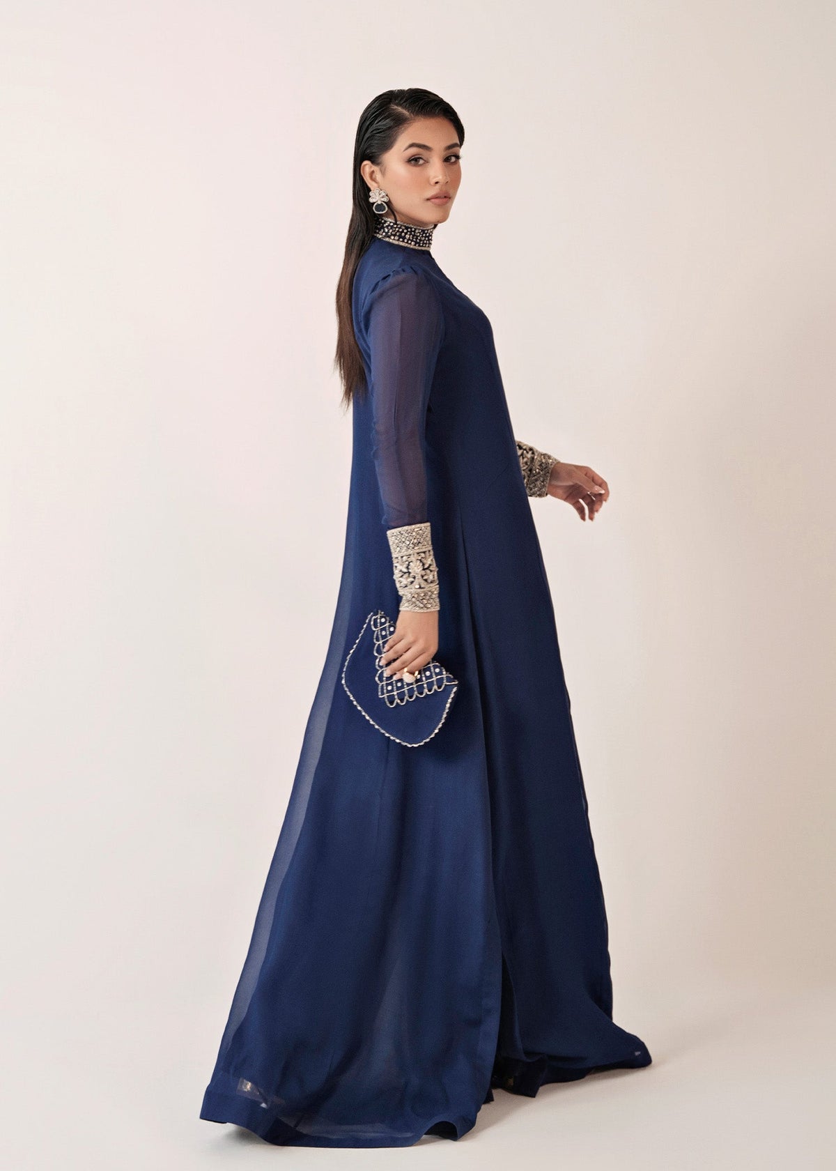 Azure blue kaftan, reference outfit photograph 7 — Made by Mairaz reproduction