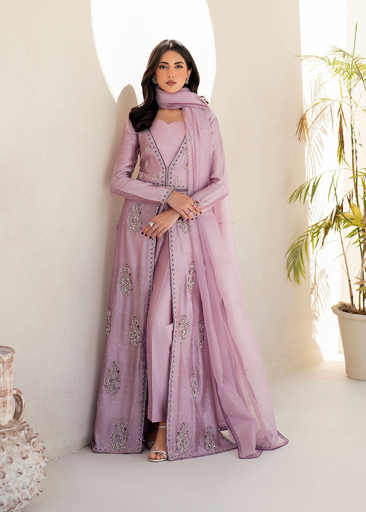 Careesa lilac shirt suit, reference outfit photograph 6 — Made by Mairaz reproduction