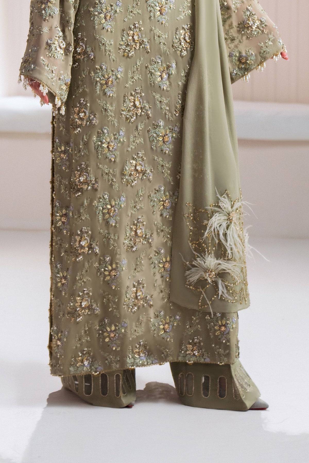 Clarté, made by MAIRAZ — hem and palazzo detail; design reference