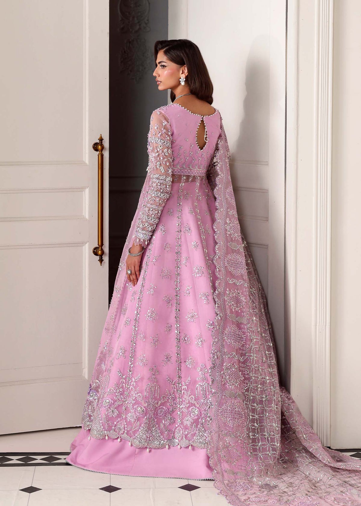 Reverie, made by MAIRAZ — lilac pishwas, rear view
