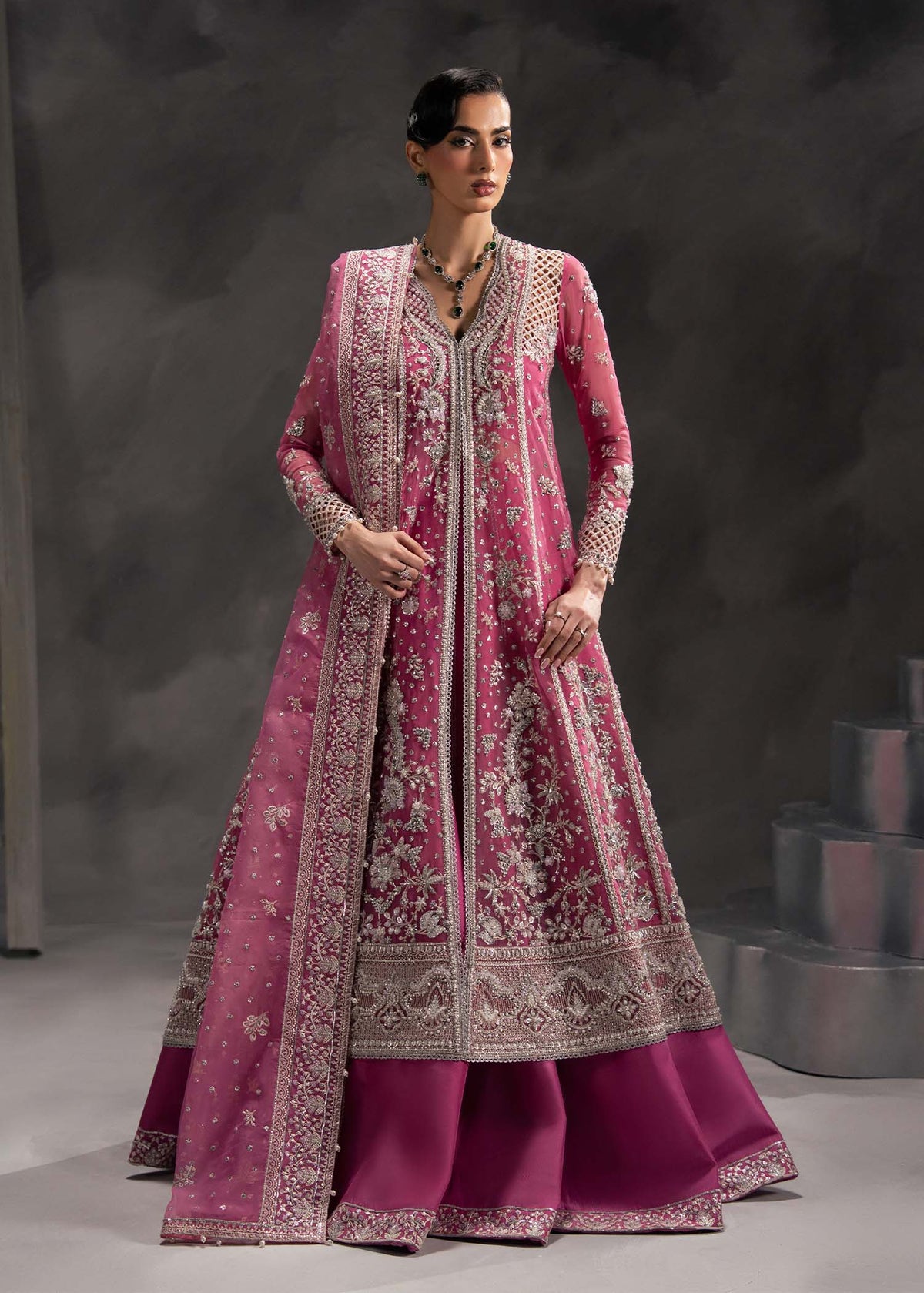 Eclaire pink pishwas, reference outfit photograph 1 — Made by Mairaz reproduction