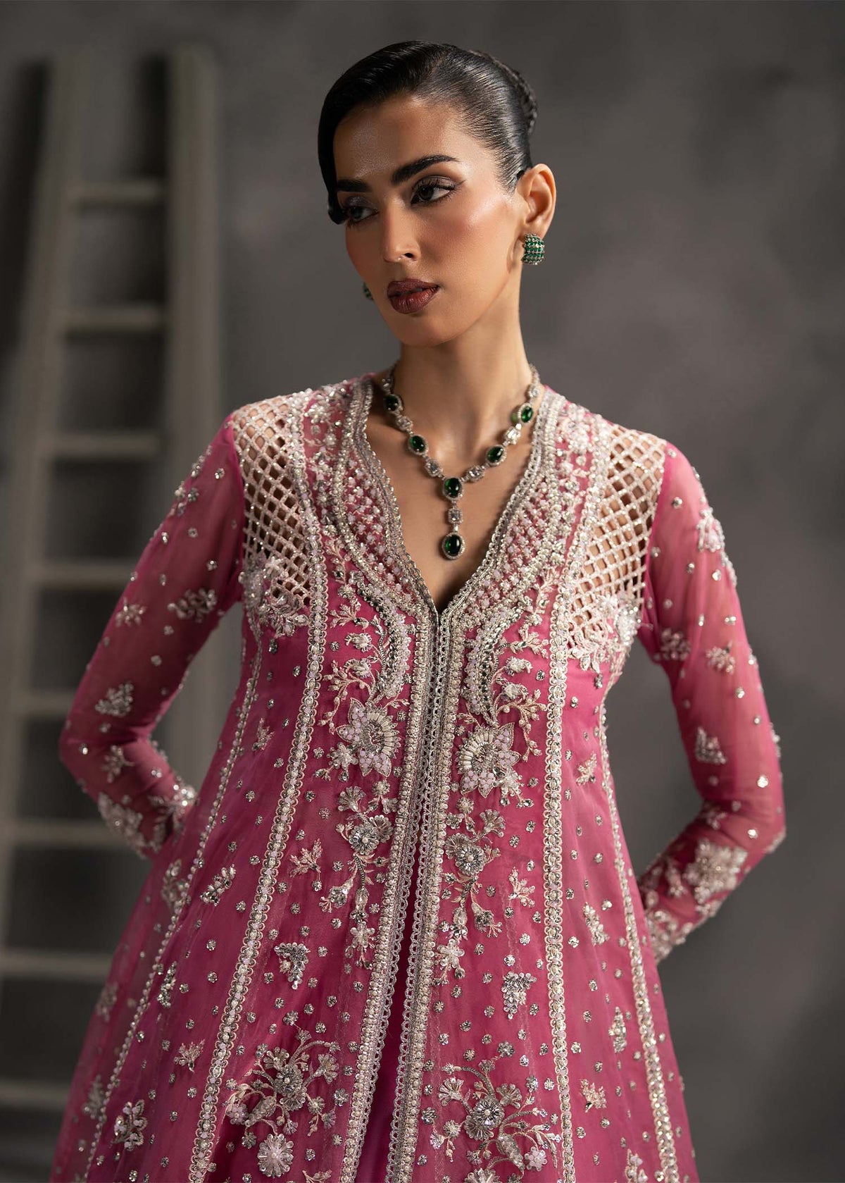 Eclaire pink pishwas, reference outfit photograph 2 — Made by Mairaz reproduction