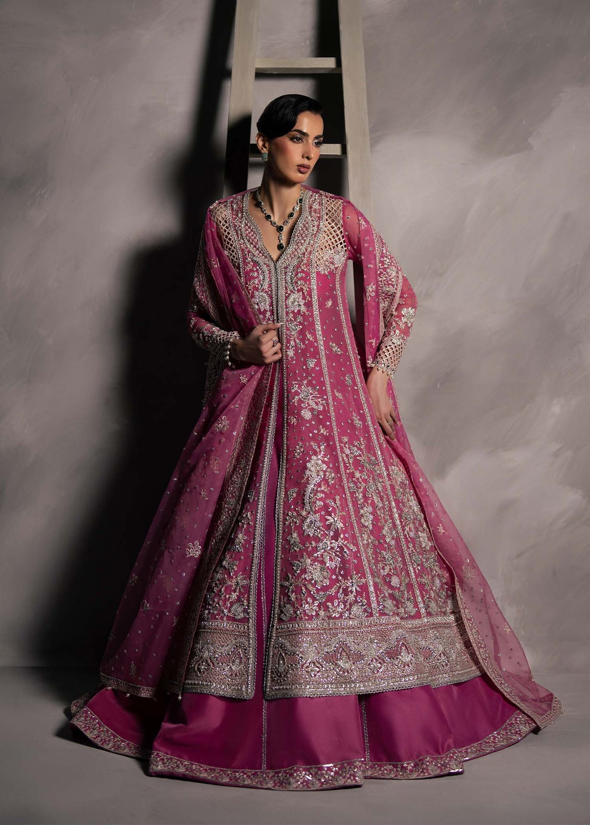 Eclaire pink pishwas, reference outfit photograph 5 — Made by Mairaz reproduction