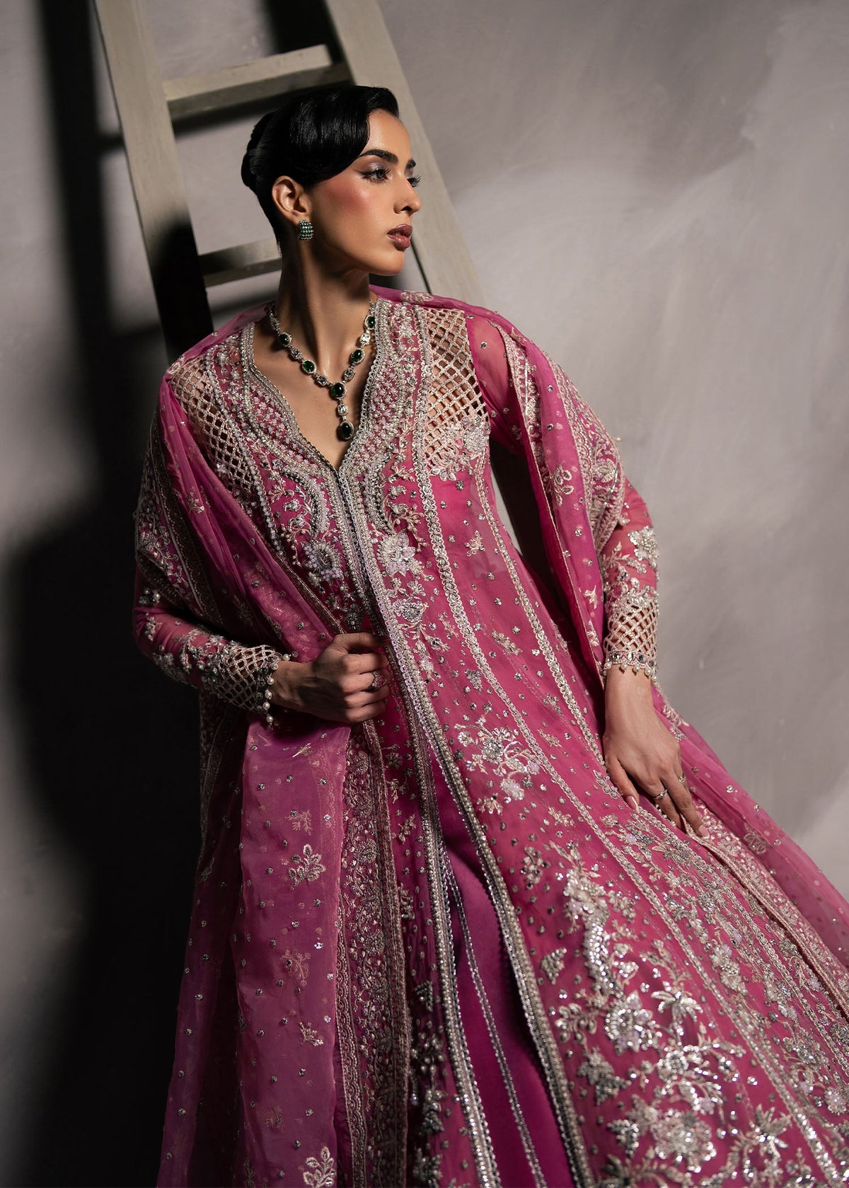 Eclaire pink pishwas, reference outfit photograph 6 — Made by Mairaz reproduction