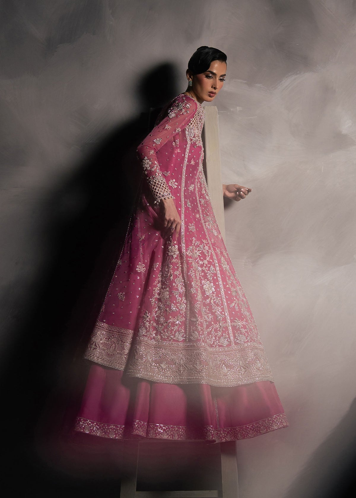 Eclaire pink pishwas, reference outfit photograph 7 — Made by Mairaz reproduction