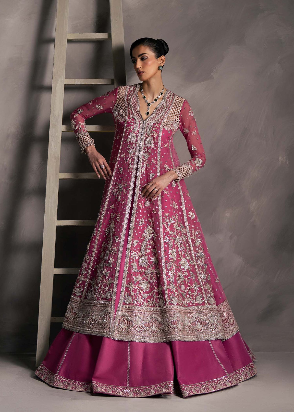 Eclaire pink pishwas, reference outfit photograph 9 — Made by Mairaz reproduction