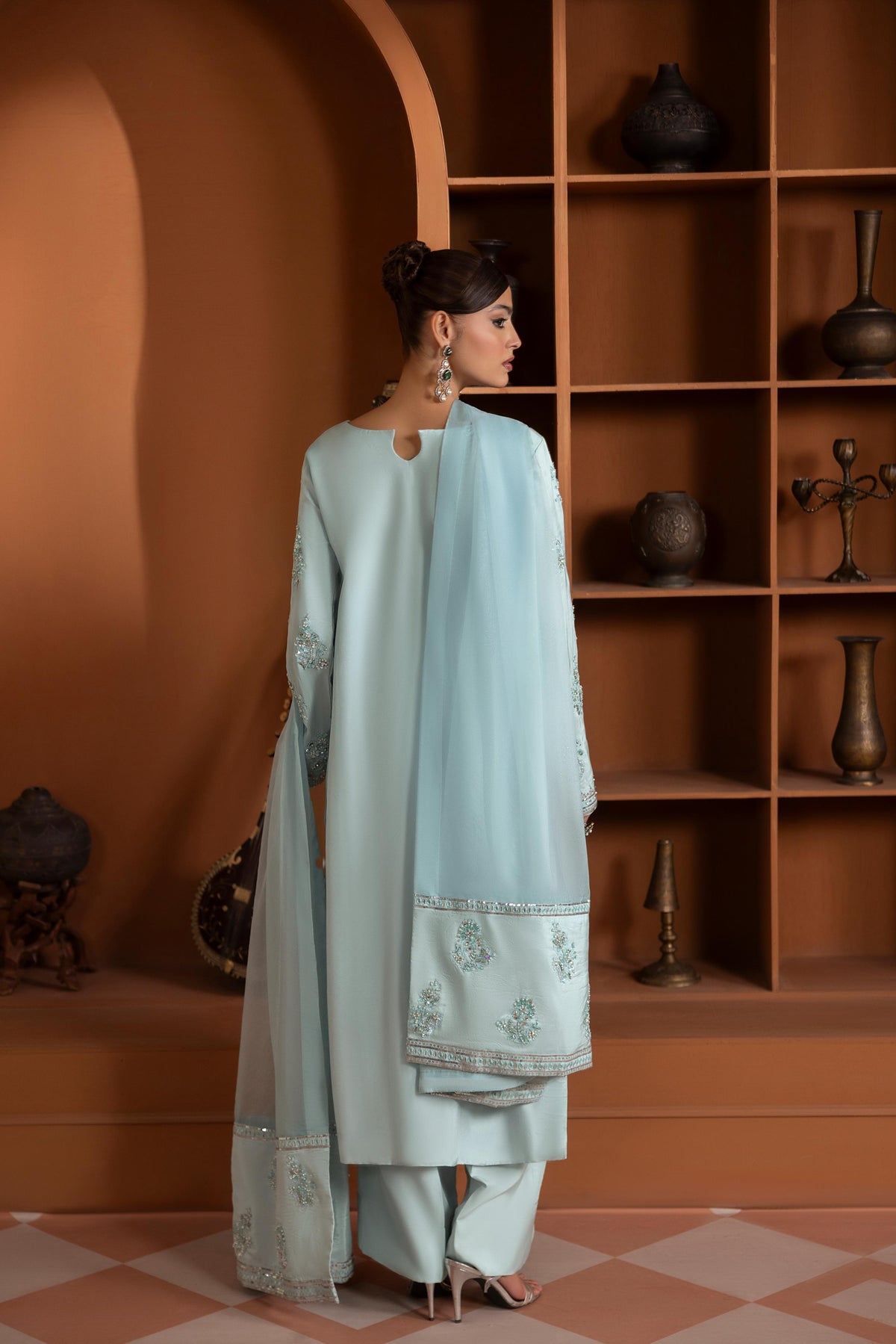 Eira, made by MAIRAZ — back and dupatta, design reference