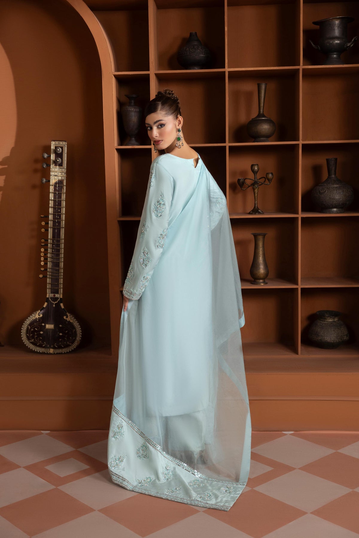 Eira, made by MAIRAZ — side and draped dupatta, design reference