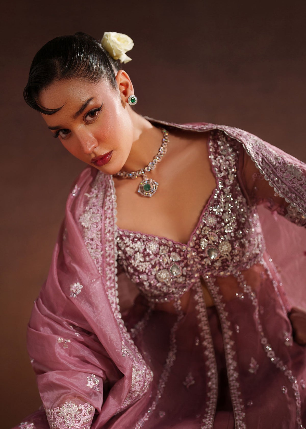 Elima light mauve pishwas, reference outfit photograph 8 — Made by Mairaz reproduction