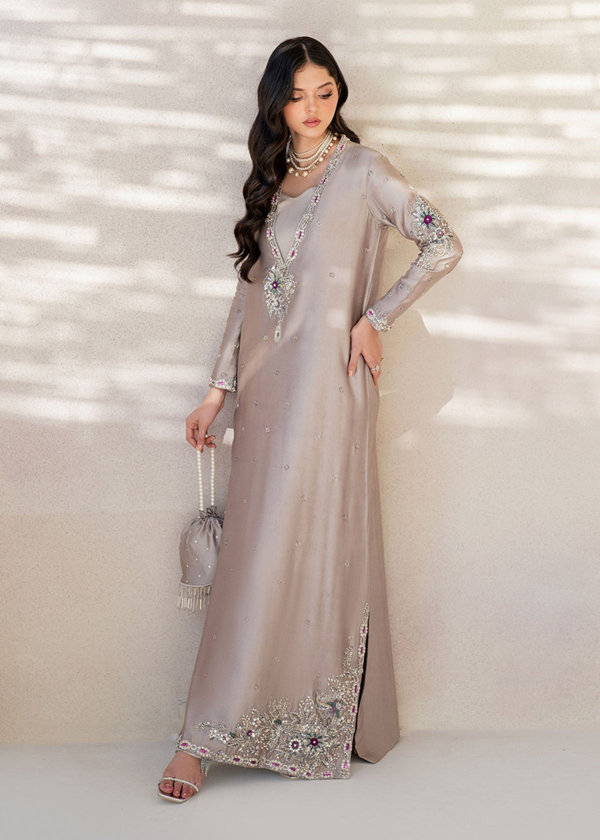 Eris grey shirt suit, reference outfit photograph 7 — Made by Mairaz reproduction