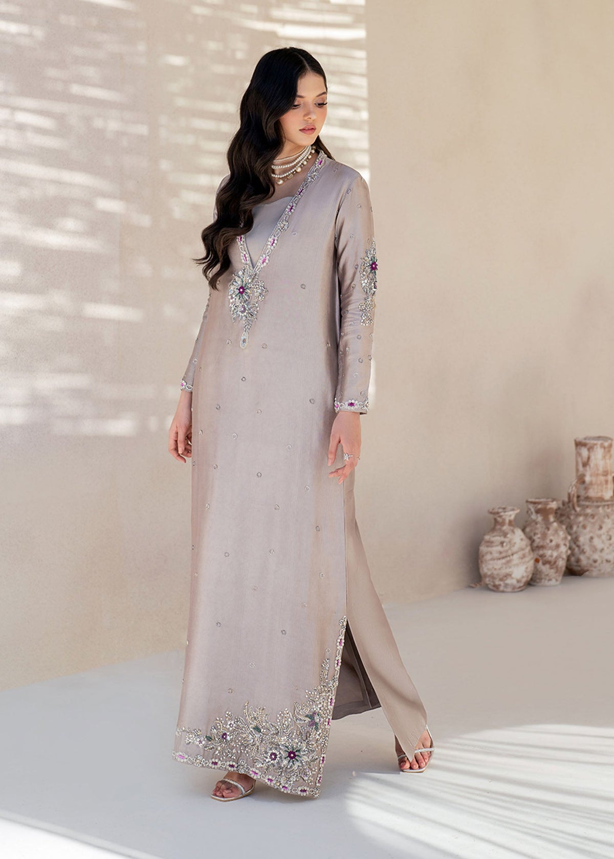 Eris grey shirt suit, reference outfit photograph 8 — Made by Mairaz reproduction