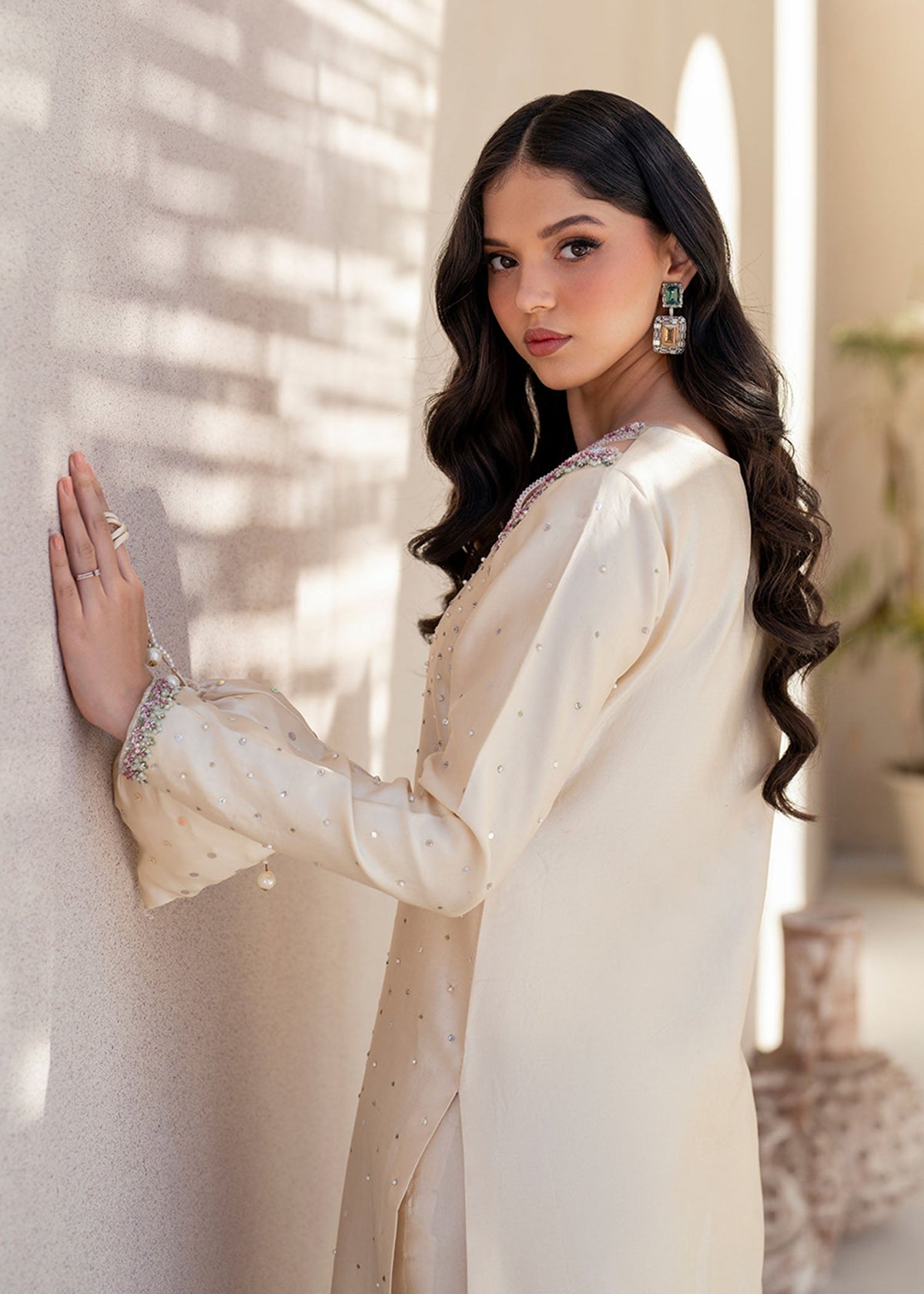 Guzel off white shirt suit, reference outfit photograph 5 — Made by Mairaz reproduction