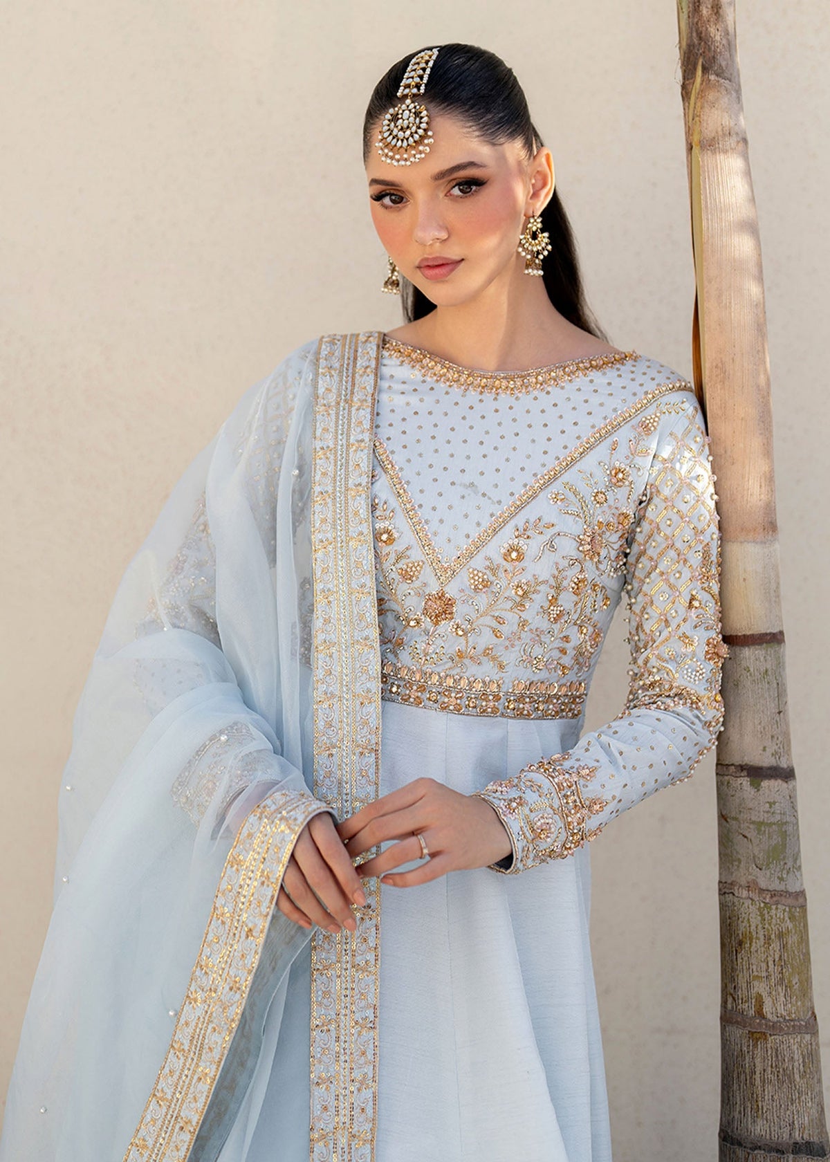 Hoor ice blue pishwas, reference outfit photograph 5 — Made by Mairaz reproduction
