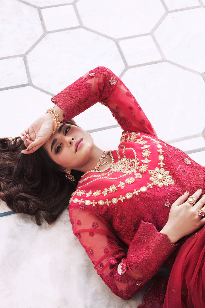 I-263 Ishq red shirt suit, reference outfit photograph 6 — Made by Mairaz reproduction