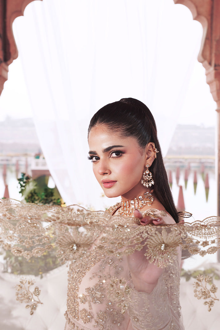 I-265 Meherbano peach maxi, reference outfit photograph 5 — Made by Mairaz reproduction
