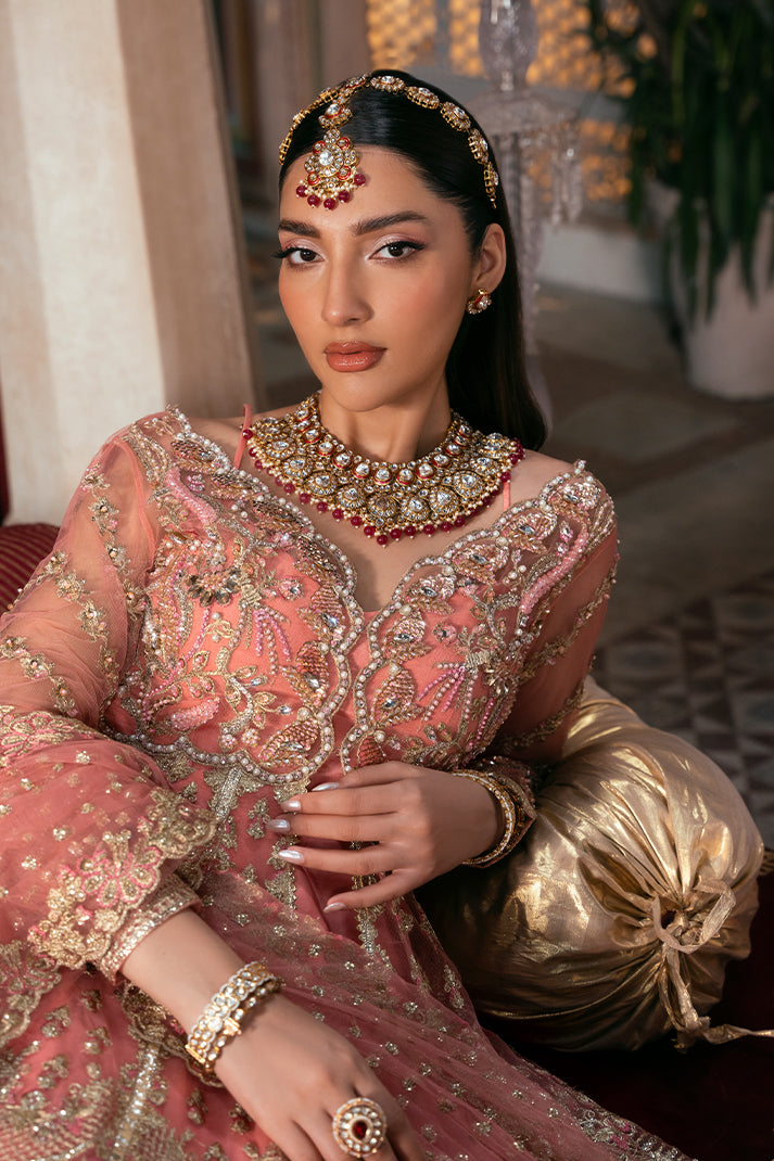 IB-50 Khushbu candy pink maxi / lehenga choli, reference outfit photograph 3 — Made by Mairaz reproduction