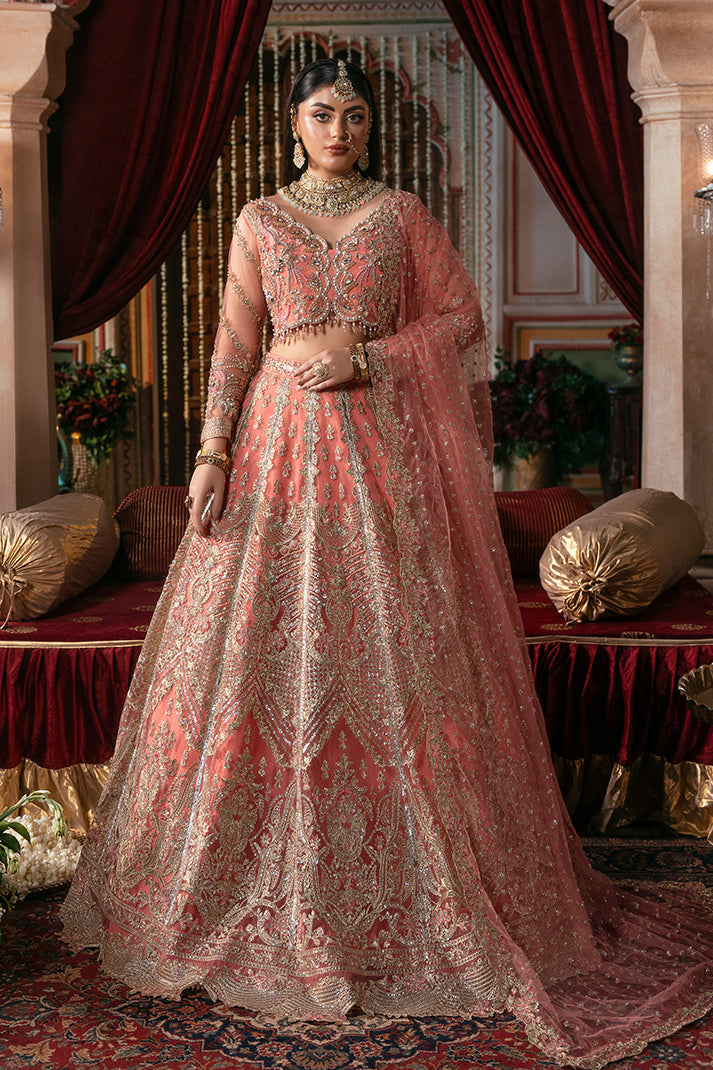 IB-50 Khushbu candy pink maxi / lehenga choli, reference outfit photograph 4 — Made by Mairaz reproduction