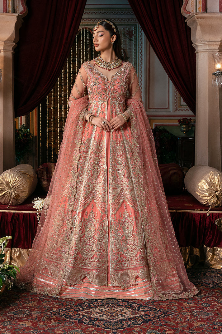 IB-50 Khushbu candy pink maxi / lehenga choli, reference outfit photograph 5 — Made by Mairaz reproduction