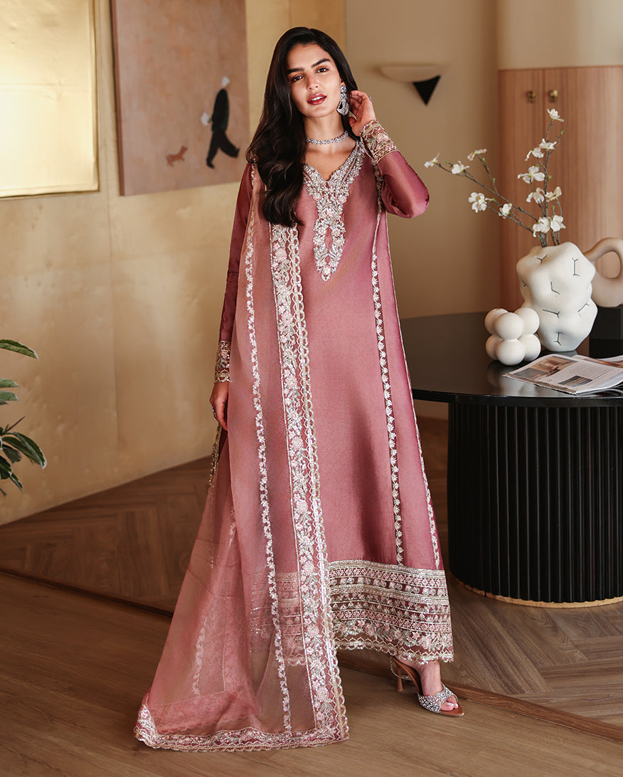 Mushq Rowa deep mauve formal suit — full front, design reference