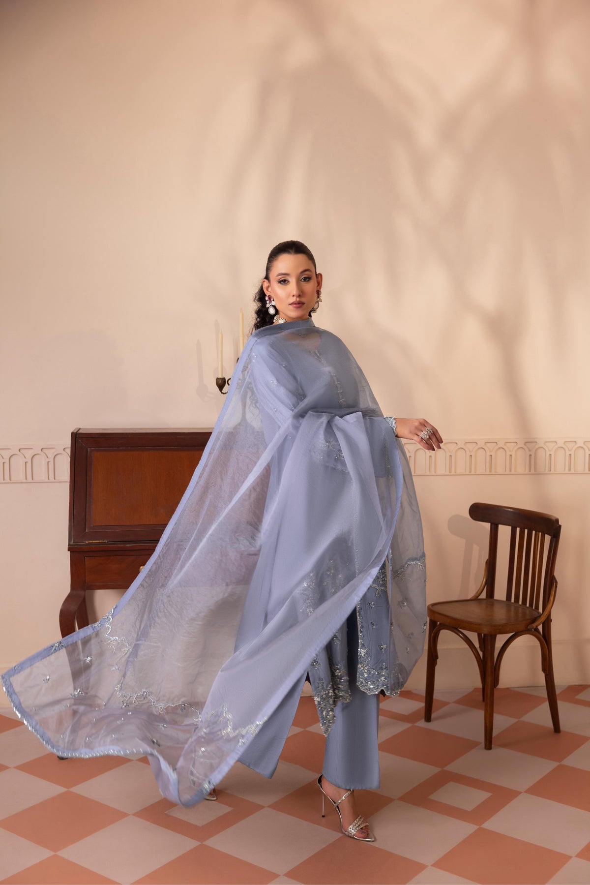 Lunara, made by MAIRAZ — dupatta drape, design reference